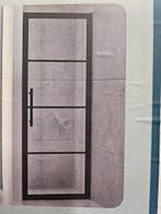 Nisdeur Frame 90 x 200 cm 8 mm NANO Glas Mat Zwart Raster, Ophalen of Verzenden, Nieuw, Glas, Bad