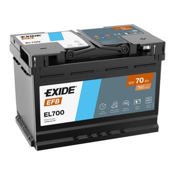 Exide EFB accu | EL700 | 12V 70Ah, Ophalen of Verzenden, Nieuw