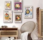 Wereldkeuken Canvas Poster – Eten Muurdecoratie Keuken, Huis en Inrichting, Woonaccessoires | Wanddecoraties, Verzenden, Nieuw