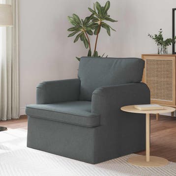 vidaXL Bank Donkergrijs 84 x 80 x 85 cm Stof, Huis en Inrichting, Verzenden, Nieuw, Stof, Minder dan 150 cm