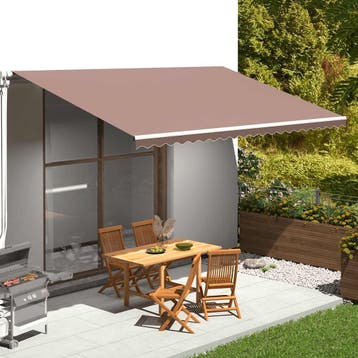 vidaXL Vervangingsdoek voor luifel 5x3 m bruin, Tuin en Terras, Verzenden, Nieuw