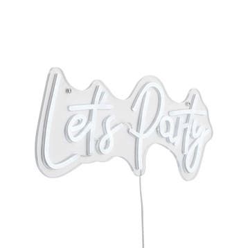 Neon wandlamp wit incl. LED - Lets Party, Verzenden, Nieuw, Kunststof