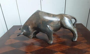 P. Chenet - Figuur - Stier - 23 cm - Brons, Antiek en Kunst