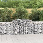 vidaXL Schanskorf gewelfd 300x50x80/100 cm gegalvaniseerd, 100 cm of meer, Verzenden, Nieuw, Metaal