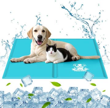 Koelmat Hond & Kat - 120x80 cm - Blauw - Nobleza, Dieren en Toebehoren, Verzenden, Zo goed als nieuw