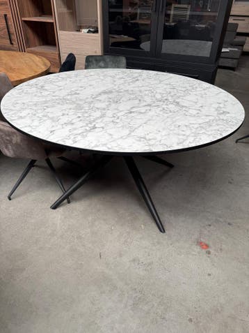 Iris eettafel, marble bianco, Nieuw, Overige materialen