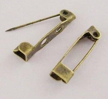 10 x brochespelden 20 x 5 x 5 mm met 2 gaten – geel koper., Ophalen of Verzenden, Nieuw, Overige typen