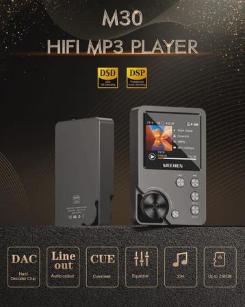 Draagbare Hi-Fi MP3 Speler met 64GB Kaart - Lossless DSD Aud, Verzenden, Nieuw