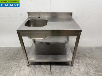 RVS Spoeltafel met onderschap 100,2 x 68,5 x 91 cm Horeca, Ophalen of Verzenden, Gebruikt