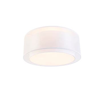 Moderne plafonnière wit 50 cm 3-lichts - Drum Duo, Huis en Inrichting, Lampen | Plafondlampen, Verzenden, Nieuw, Stof, Modern
