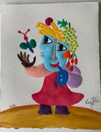 Juan García Ripollés (1932) - Chica con frutas, Antiek en Kunst