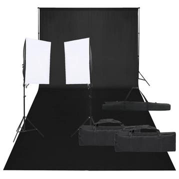 vidaXL Fotostudioset met verlichtingsset en achtergrond, Audio, Tv en Foto, Fotografie | Fotostudio en Toebehoren, Verzenden, Nieuw