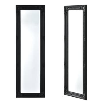 Wandspiegel Livorno met barok lijst 132x42x3,5 cm zwart, Verzenden, Nieuw