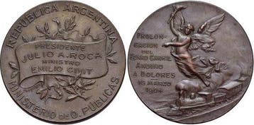 Bronze-medaille 1904 Argentinien, Verzenden