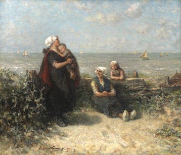 Elchanon Leonardus Verveer (1826-1900), Familie wachtend