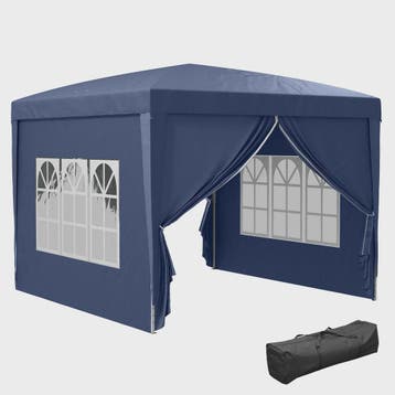 Outsunny Partytent 3x3m met 4 Afneembare Wanden en Draagtas, Verzenden, Nieuw