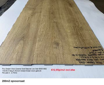 Pvc Click woon project gebruik 100 X Decor vanaf €16,95p/m2, PVC Click vloeren , Verzenden, 75 m² of meer, Nieuw