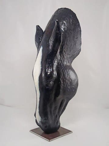 Salvatore Alibrio - Drinking horse - Natural colors, Antiek en Kunst