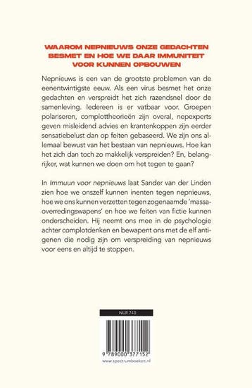 Immuun voor nepnieuws 9789000377152 Sander van der Linden, Verzenden, Zo goed als nieuw, Sander van der Linden