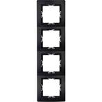 KOPP - Afdekraam - Paris HK05 - 4-voudig - Mat Zwart, Doe-het-zelf en Verbouw, Elektra en Kabels, Ophalen of Verzenden, Nieuw