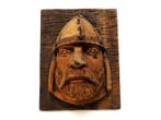 Handvervaardigd - Snijwerk, Sculptuur van een Noorman /, Antiek en Kunst