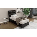 Compleet een persoons Boxspring met Koudschuim HR45 matras, Ophalen of Verzenden, Nieuw, Eenpersoons, Wit