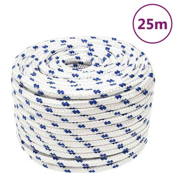 vidaXL Boot touw 14 mm 25 m polypropyleen wit, Verzenden, Nieuw