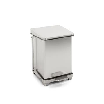 Industriële pedaalemmer 27 ltr - Mat RVS, Verzenden, Nieuw