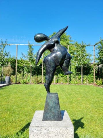 sculptuur, A large modernist bronze - 70 cm - Brons