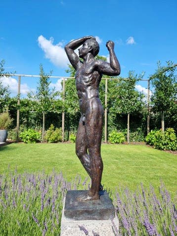 sculptuur, Lage Darian - 90 cm - Brons