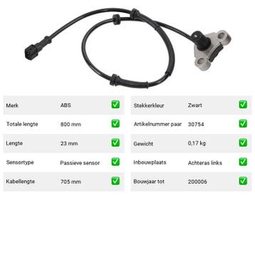 ABS-sensor Mitsubishi Carisma 1.8 MSX - 16V (DA) Van 1995-07, Verzenden, Nieuw, Mitsubishi