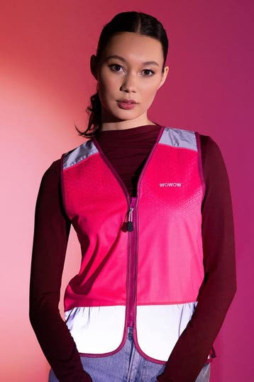 Fietsjas mouwloos dames - WOWOW Yara Jacket roze - M, Ophalen of Verzenden, Zo goed als nieuw