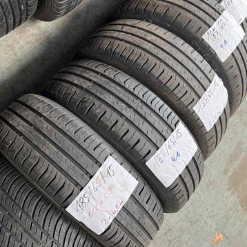 4 x Continental EcoContact 5 185-65-15 Zomerbanden 6,5mm, Gebruikt, 15 inch, Band(en), Personenwagen
