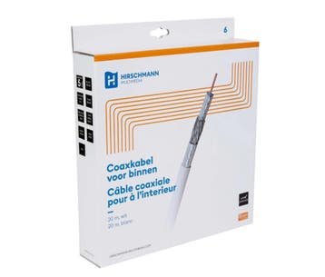 Hirschmann KOKA 9 TS Coaxkabel 20 m Wit – 6,9 mm – 4G/LTE, Verzenden, Nieuw