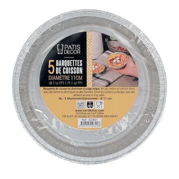 Patis Decor Aluminium Bakvorm Rond Ø11cm 5st.**, Verzenden, Nieuw