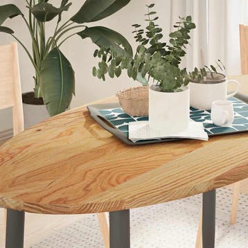 vidaXL Tafelblad 120x60x2 cm ovaal massief eikenhout, Verzenden, Nieuw