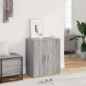 vidaXL Schoenenkast 60x35x70 cm bewerkt hout grijs sonoma, Verzenden, Nieuw