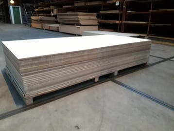 Multiplex platen 1220x2440mm. Wit Gegrond in 9, 12, 15 &18mm, Doe-het-zelf en Verbouw, Ophalen, Nieuw, Multiplex, Minder dan 20 mm