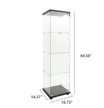 Glazen Vitrinekast – 4-Laags Displaykast met Deur, Verzenden, Nieuw