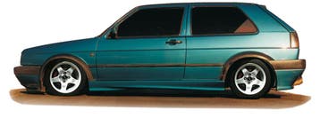 Rieger side skirt | Golf 2: 83-91 - 3-drs. | r stuk ongespot, Verzenden, Nieuw, Volkswagen