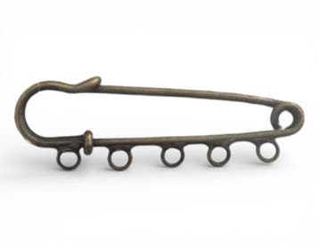 Metalen kiltspeld 50mm x 17mm, oogjes 3mm geel koper kleur, Ophalen of Verzenden, Nieuw, Kraal