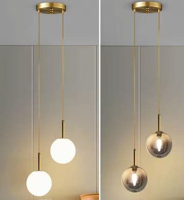 Scandinavische LED Hanglamp met Glazen Bol, Verzenden, Nieuw