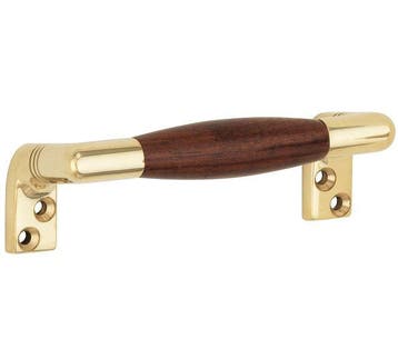 Raamgreep Bonton bubinga messing ongelakt, Verzenden, Nieuw