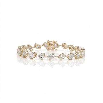 Armband - 14 karaat Geel goud - 10.66ct. tw. Diamant, Nieuw