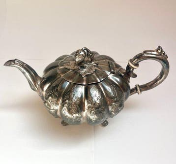 Theepot - Verzilverd - Theepot zucca Sheffield