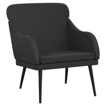 Relaxstoel Zwart 63x76cm | Tweedekansje | OP=OP, Huis en Inrichting, Minder dan 75 cm, Ophalen of Verzenden, Zo goed als nieuw