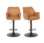 2dekans | Set van 2 Jill Barkrukken - Verstelbaar -, Huis en Inrichting, Stoelen, Ophalen of Verzenden, Zo goed als nieuw