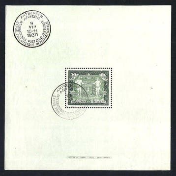 België 1930 - BlokAntwerpen - OBP/COB BL2, Gestempeld
