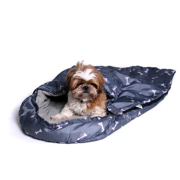 Slaapzak voor de hond Grijs met BONE print, Ophalen of Verzenden, Nieuw, Polyester