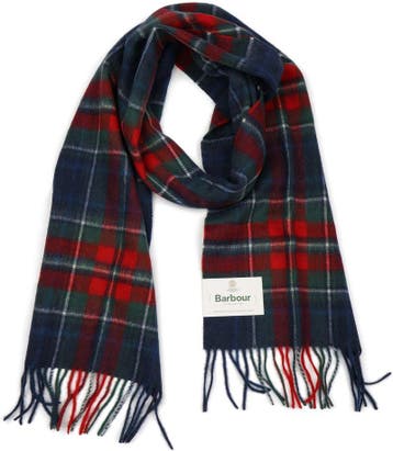 Barbour Sjaal Tartan Wool Cashmere Navy maat one size Heren, Verzenden, Nieuw, Barbour